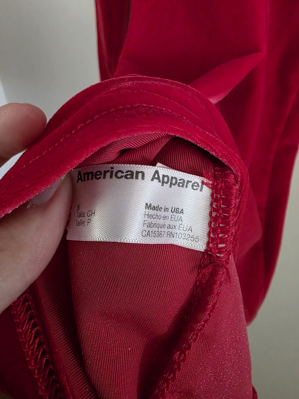 American Apparel Bright Red/pink Women's Top with Interior Label